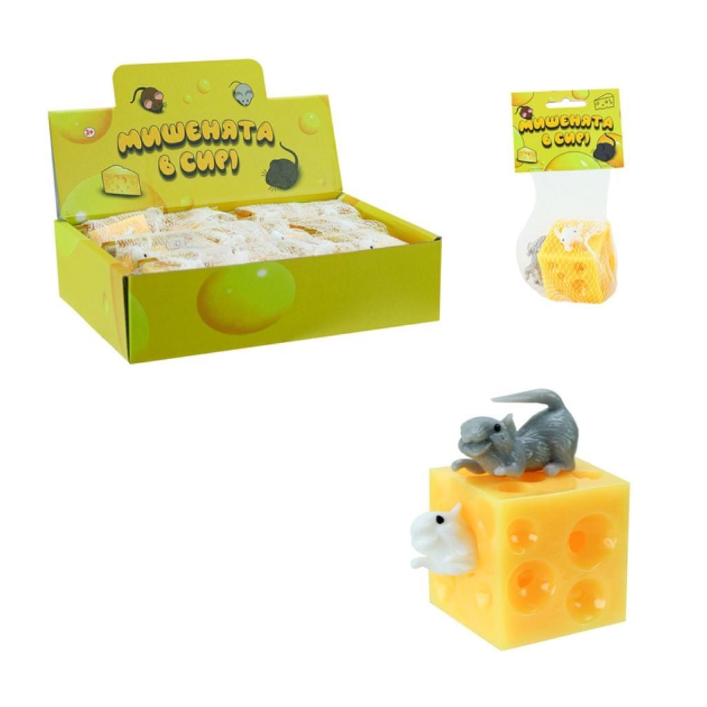 Антистрес кубик сиру 2 миші у сітці TL-006 Китай