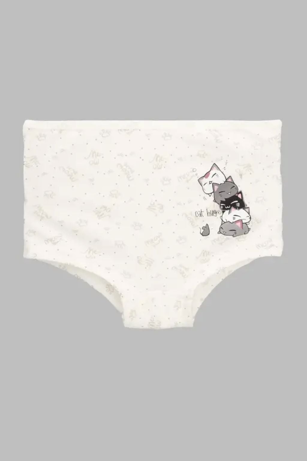 Труси для дівчинки півшортиками трикотаж з малюнком 5 Котів і мишка cat hug мікс кольорів 4681B15 Donella 0-1р
