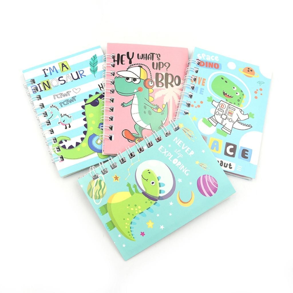 Блокнот 10,5*7см на спіралі Динозавр мікс видів HS-17 Josefotten