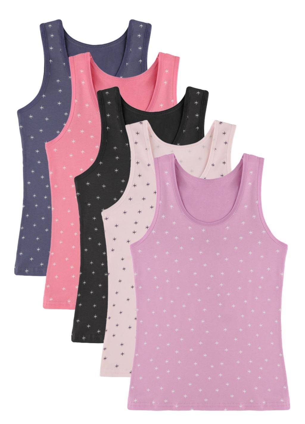 Майка для дівчинки трикотаж з малюнком дрібні зірки мікс  кольорів 498118 Donella 0-1р