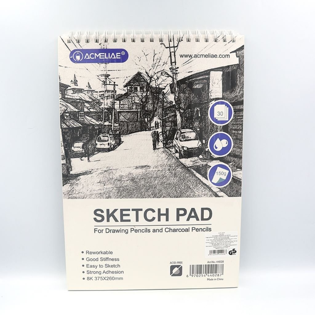 Альбом Скетчбук 8K 150г/м² 30арк для ескізів Cketch Pad Вулицями міста 37,5*26см 44028 Acmeliae