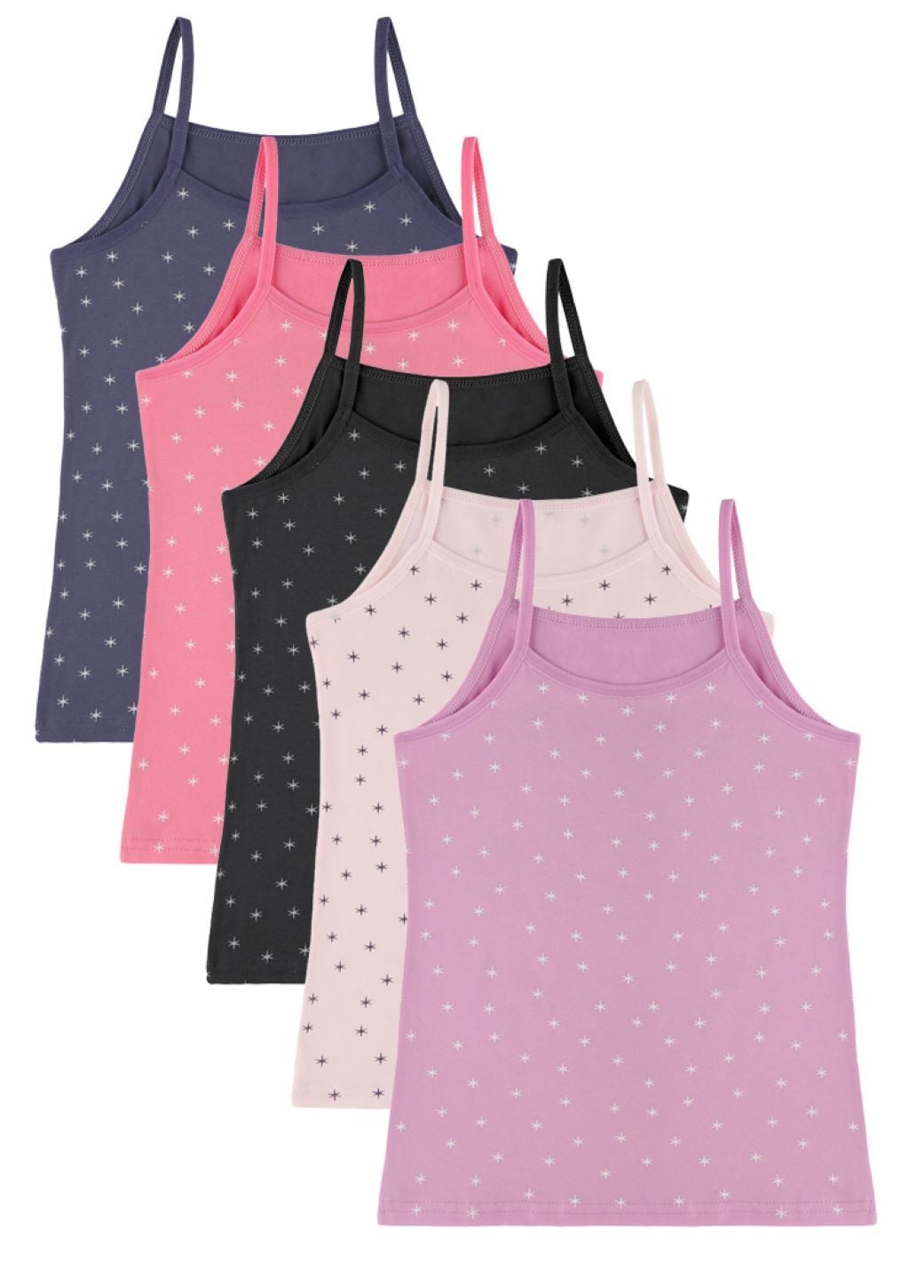 Майка для дівчинки трикотаж з малюнком Зірки мікс кольорів 438118 Donella 4-5р