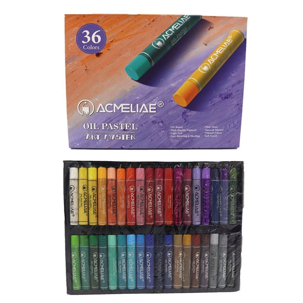 Олівці пастель масляна суха м'яка 36кольорів Art Master у коробці 23*17*2см OPC-36 Acmeliae