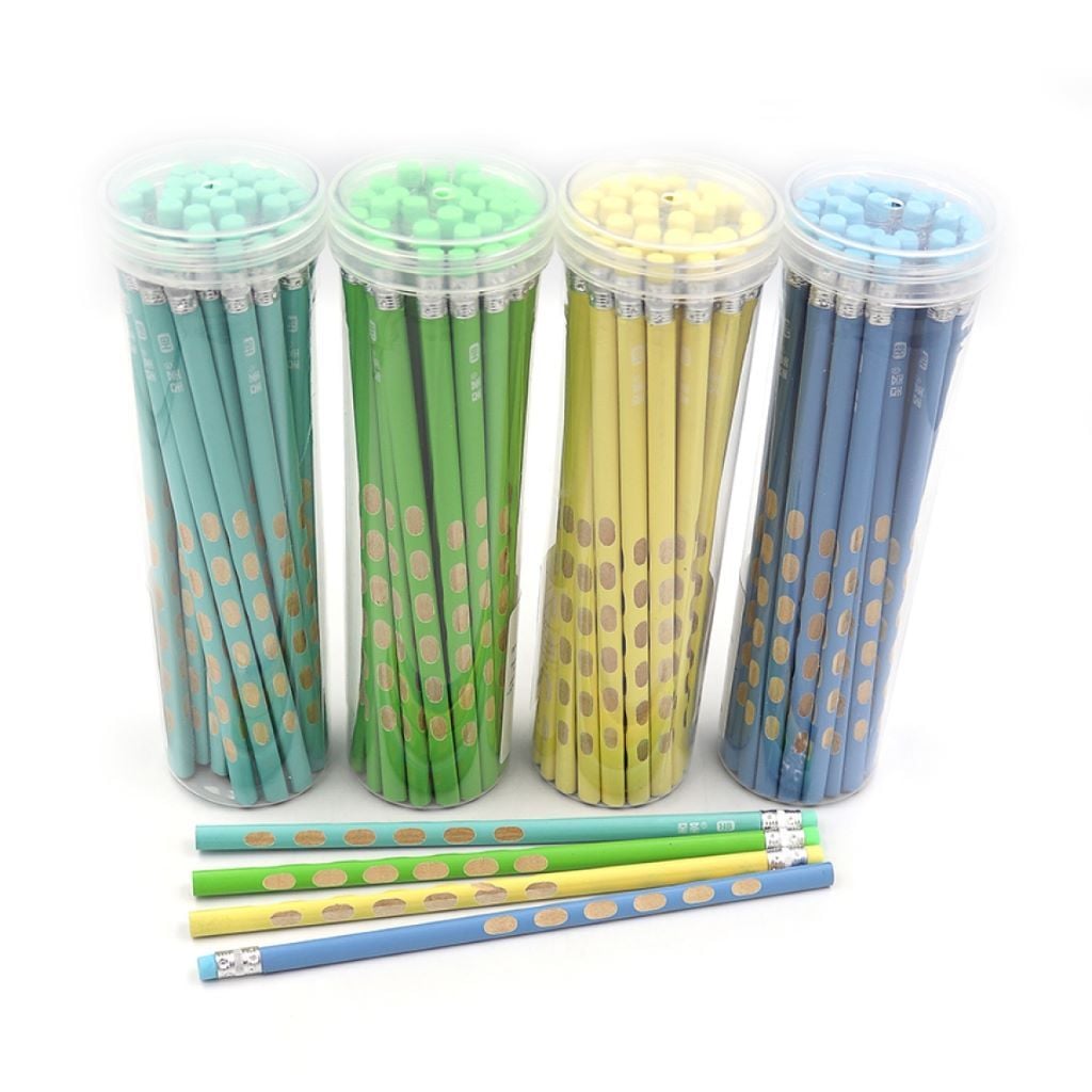 Олівець простий ч/гр тригранний НВ Classic з гумкою рожеві DSCN0137 Acmeliae