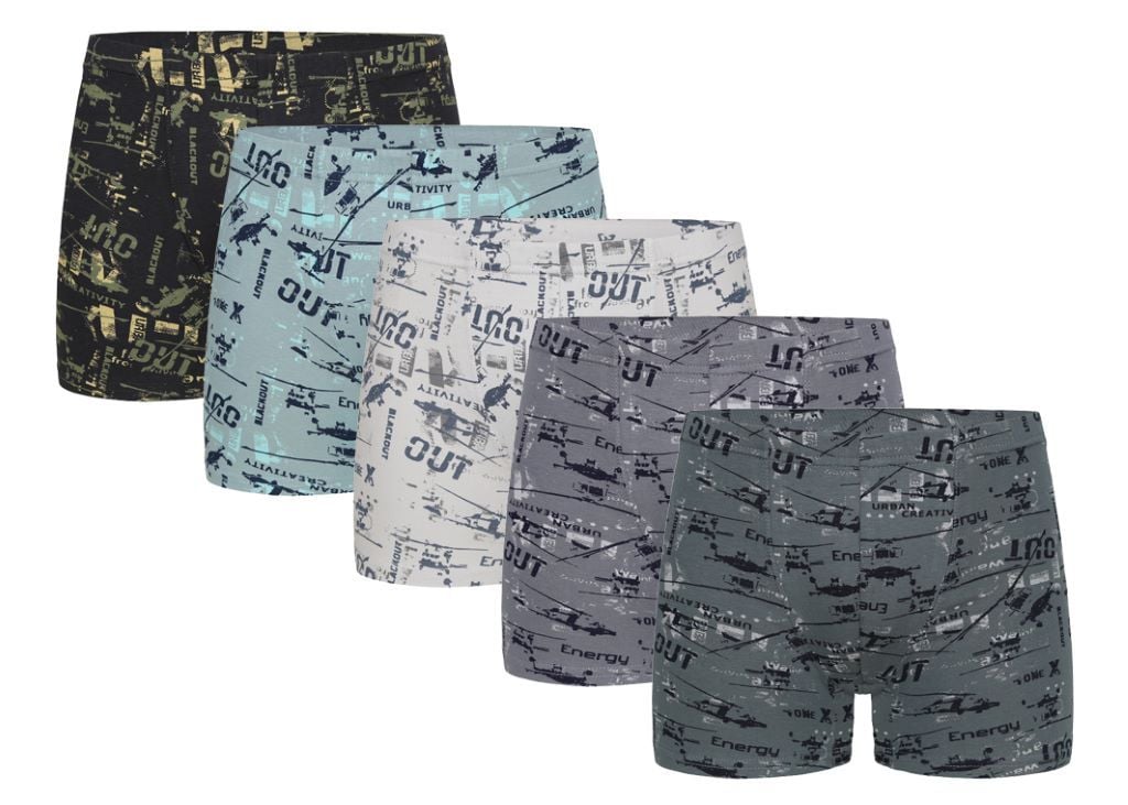 Труси для хлопчиків боксери з малюнком Військова техніка мікс  кольорів 858116 Donella 12-13р