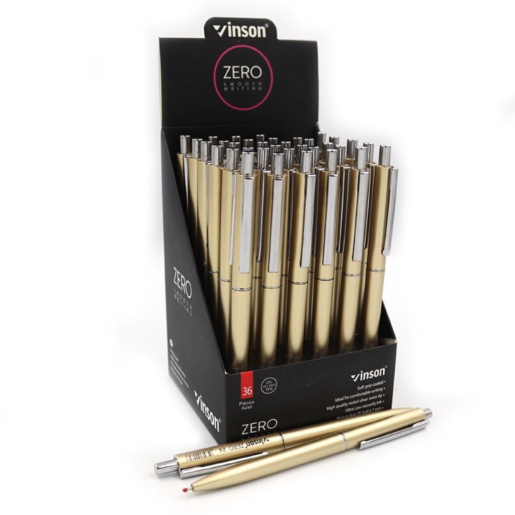 Ручка масляна 0,7мм автомат Zero металевий корпус синя Z4-1 Vinson