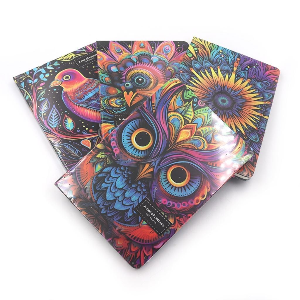 Блокнот 21*15см з гумкою 80арк 70г/м*Пташка тверда обкладинка мікс видів у слюді DSCN0717 Josefotten