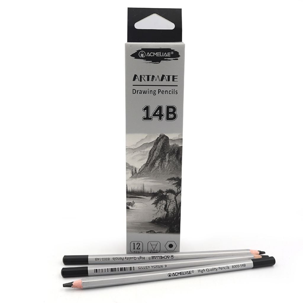 Олівець простий ч/гр шестигранний 14B ARTMATE 8000-14B Acmeliae