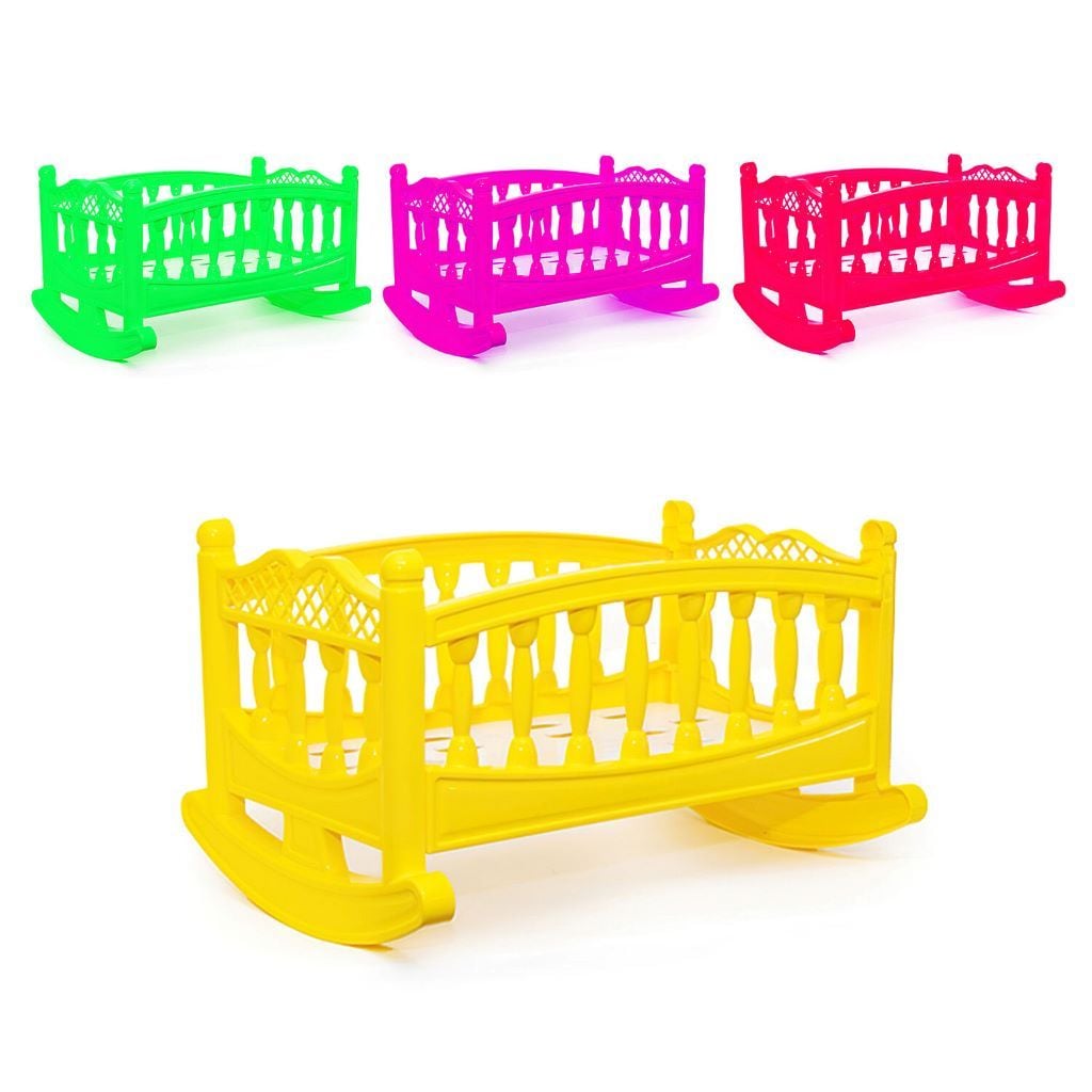 Ліжко для ляльок 47*27*7,5см колиска дно пластик мікс кольорів у сітці 006/3 bamsic