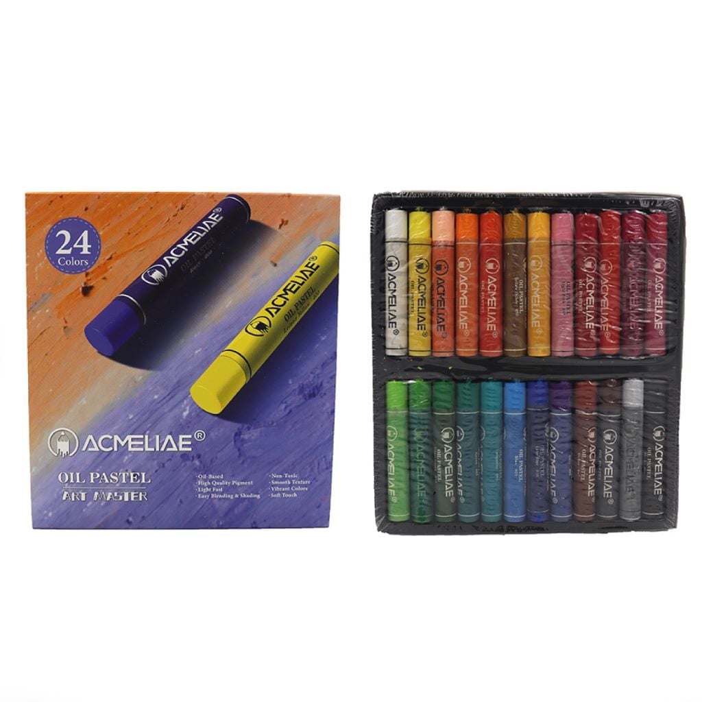 Олівці пастель масляна 24 кольори Art Master в коробці 17*15,5*2см  OPC-24 Acmeliae