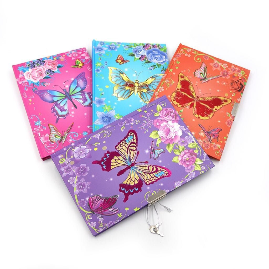 Блокнот 19*13см з замочком 40арк Метелик мікс видів в пакеті LP32K-0812 Josefotten