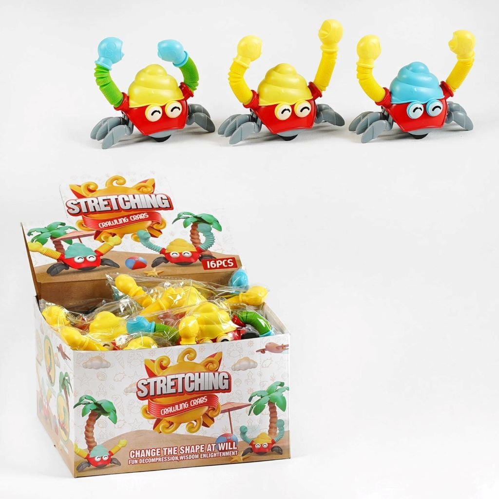 Антистрес Краб інерція гофровані клешні зі світлом 18см 162 Китай