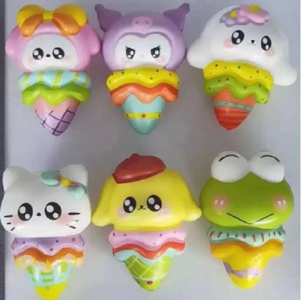 Антистрес сквіш паралон Морозиво ріжок Тваринка 12см ароматизований в пакеті C68764 Китай