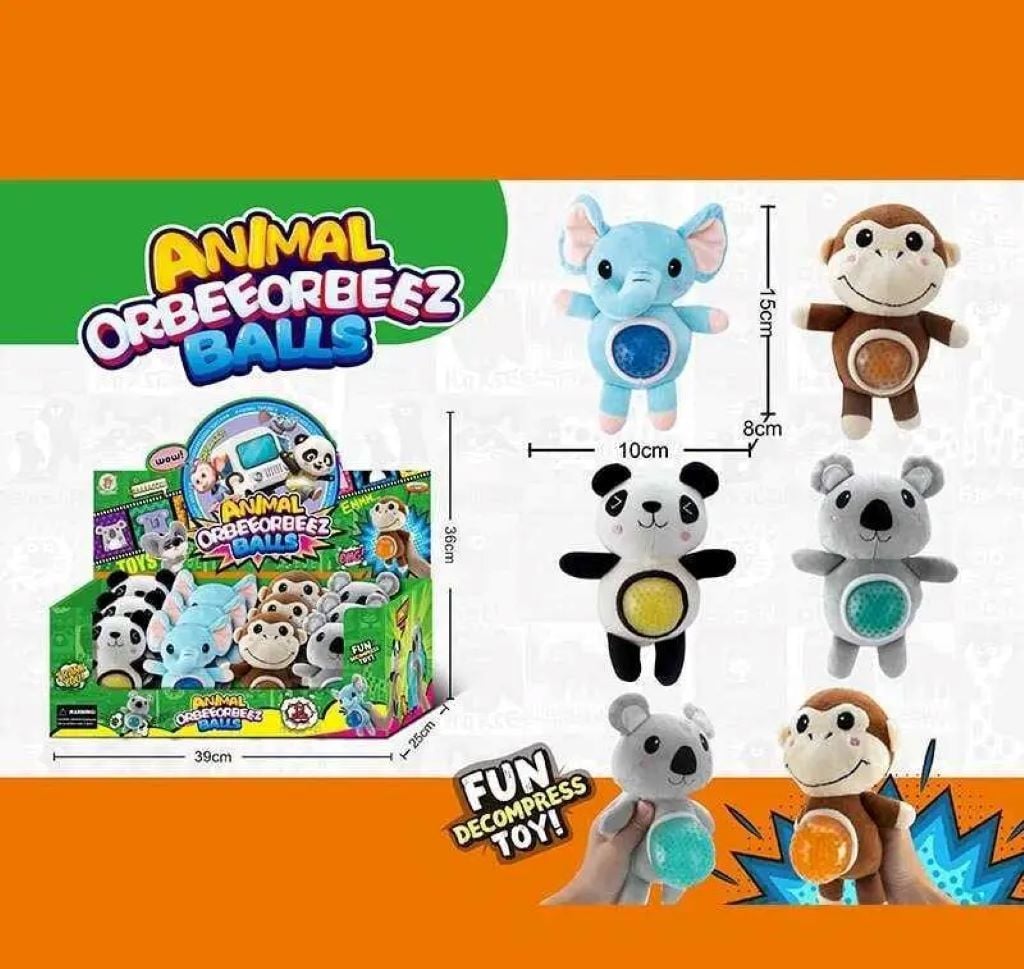 Антистрес з орбізами Тваринки плюш 15*10см мікс видів BTX-003 Китай