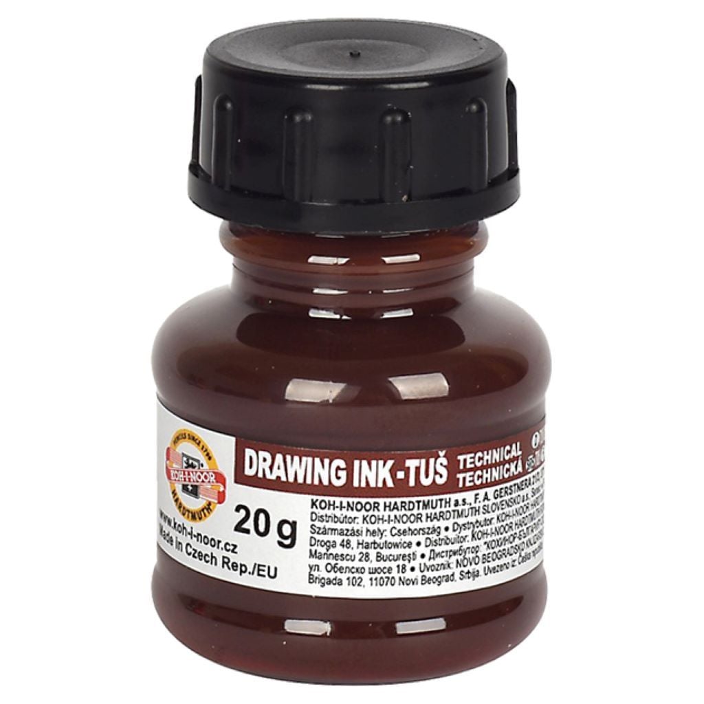 Туш рідка коричнева 20г в баночці 1417009 Koh-i-noor