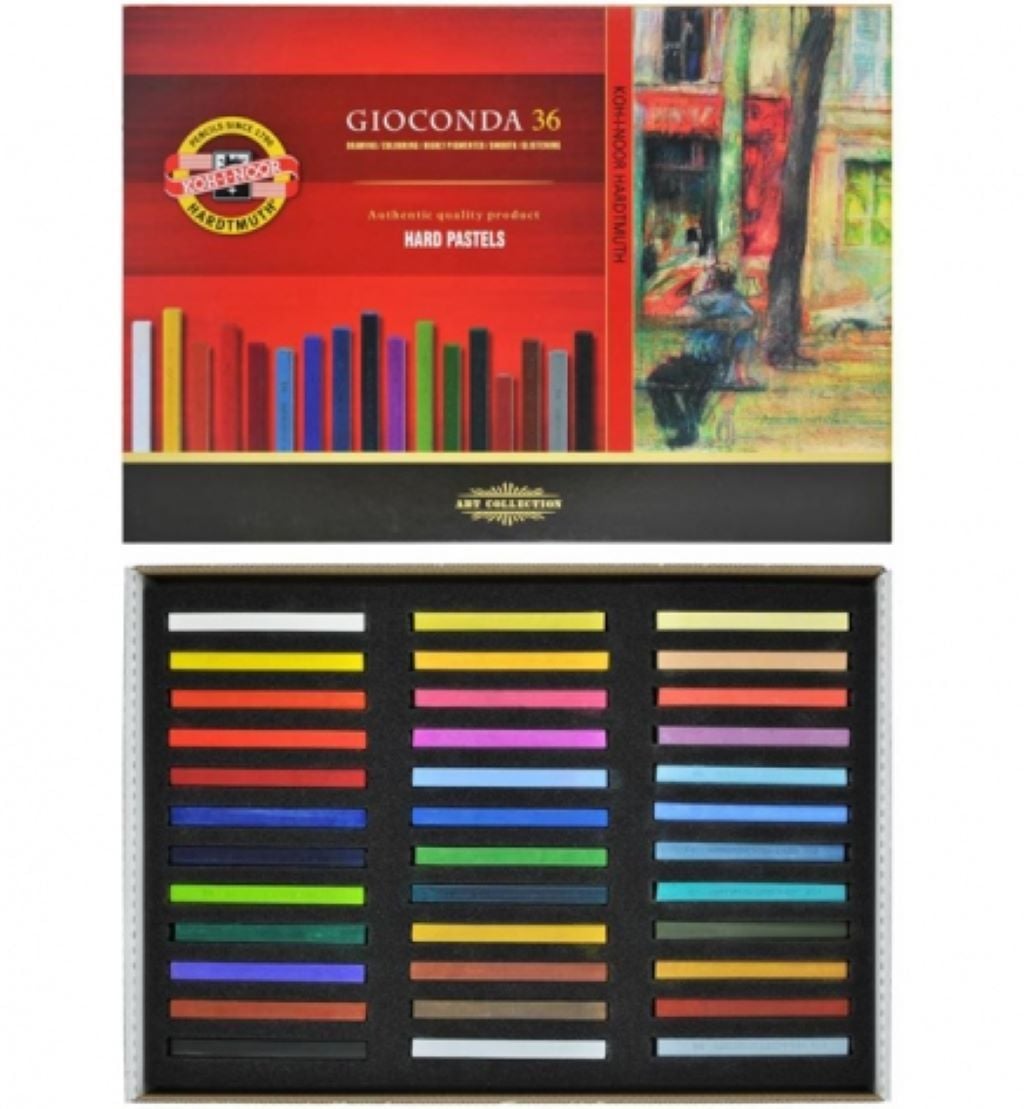 Олівці пастель 36кольорів тверда Gioconda у коробці 30*21*2,5см 8115 Koh-i-noor