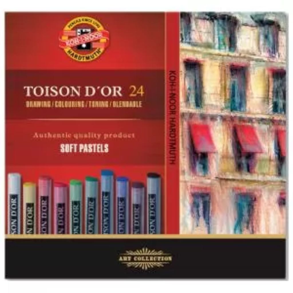 Олівці пастель масляна 24кольори TOISON D'OR у коробці 21*20*2,5см.  8514 Koh-i-noor