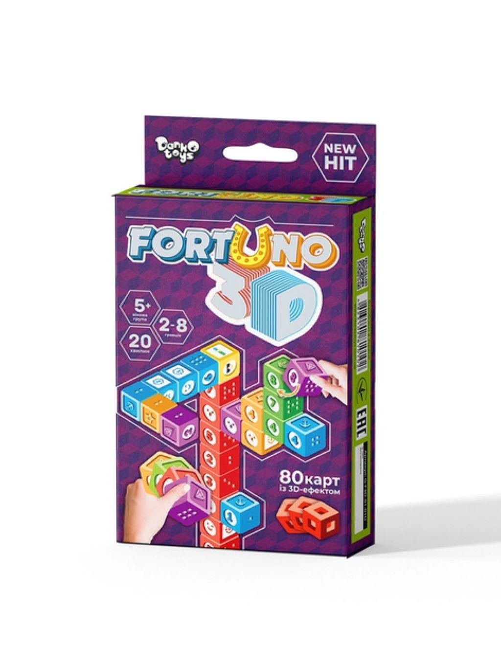 Настільна гра Fortuno 3D 80карток 13*9*2см G-F3D-01-01U Danko toys