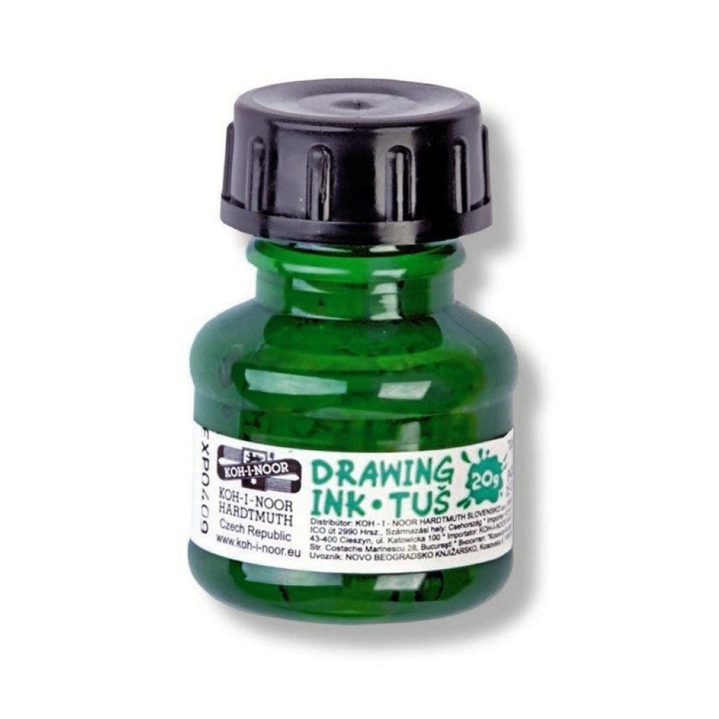 Туш рідка зелена 20г в баночці 1417008 Koh-i-noor