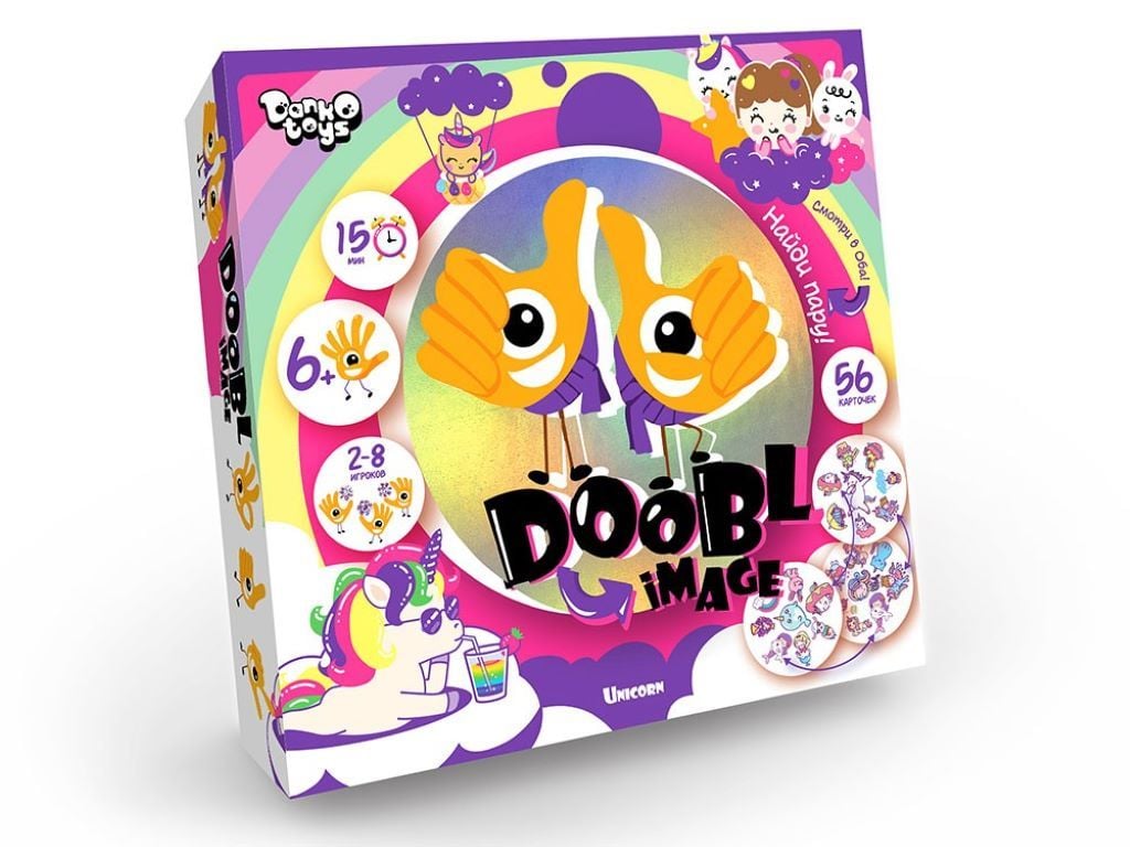 Настільна гра Dooble image Unicorn 56 елемента у коробці 18*18*4см DBI-01-04U Danko toys