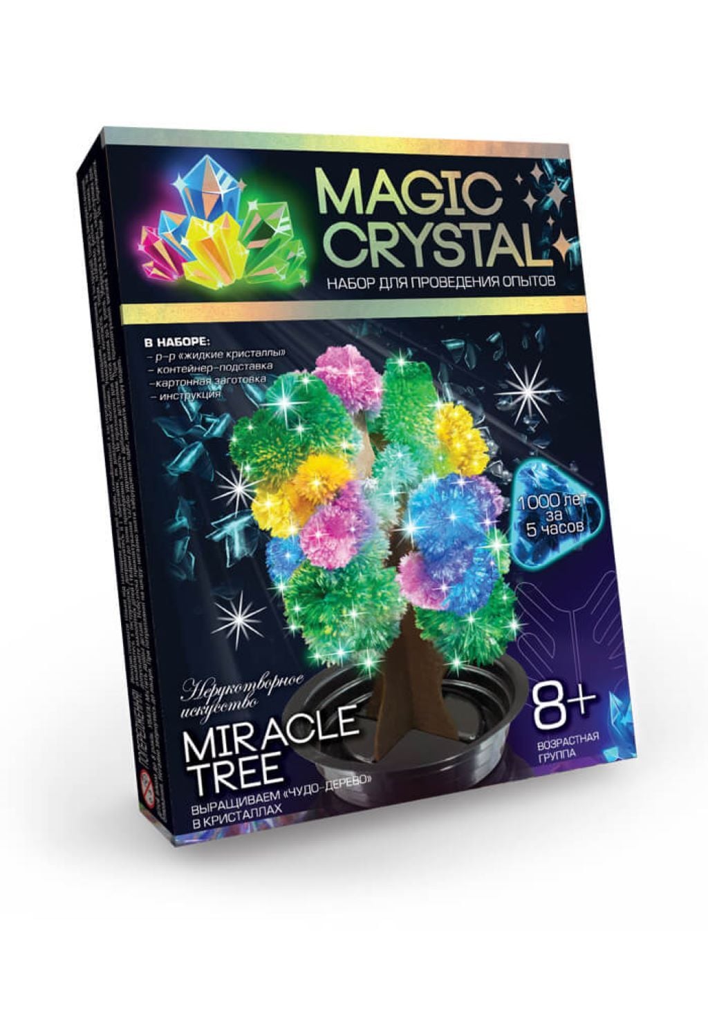 Кристал зростаючий Magic Crystal Miracle Tree набір для дослідів у коробці 18*13*2,5см ОМС-01-04 Danko toys