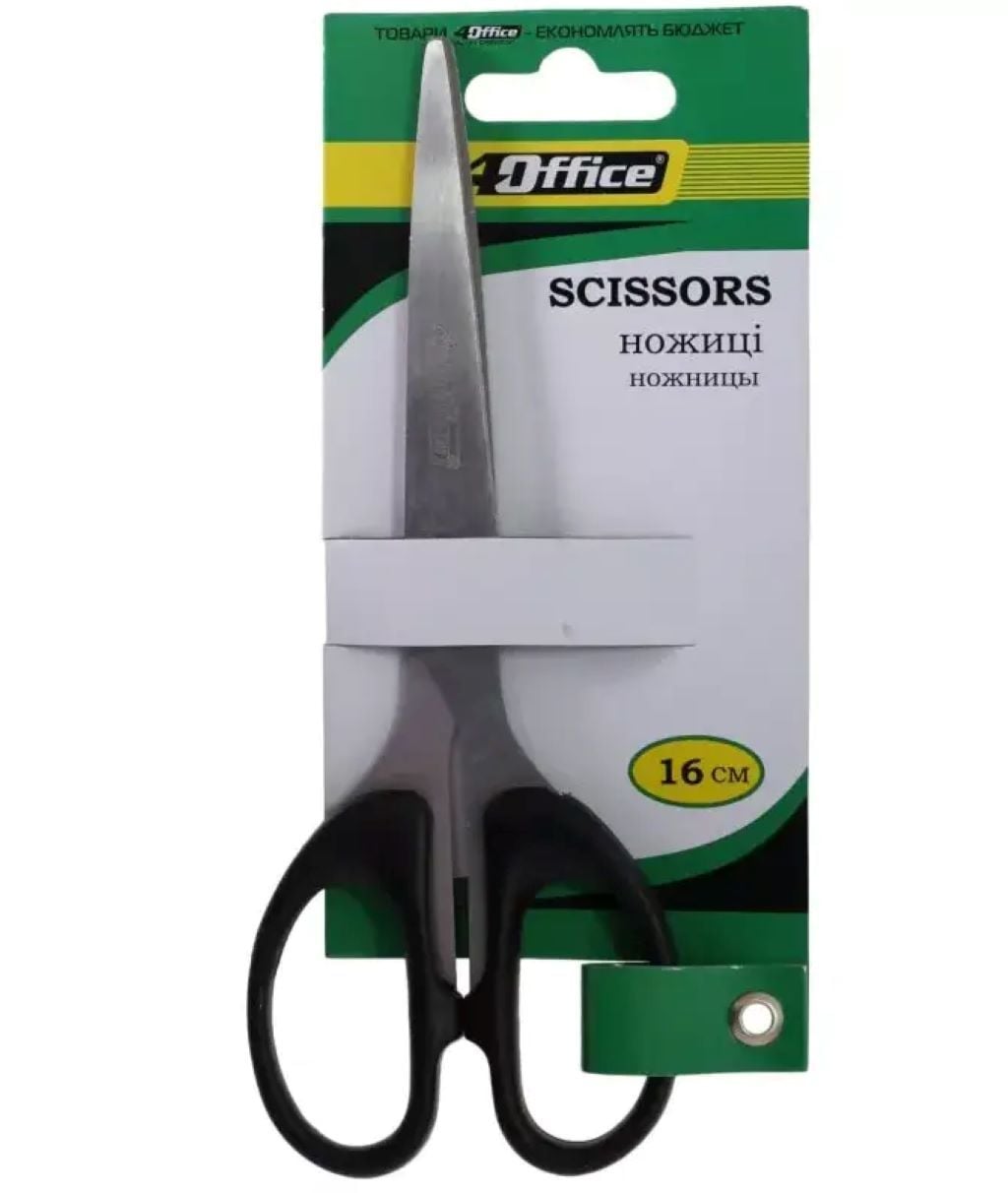 Ножиці 16см офісні універсальні на планшеті 4-363 Office