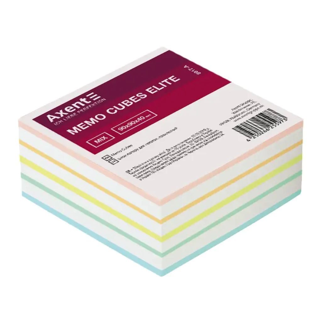 Папір для нотаток проклеєний 90*90мм блок 420арк 8017-A Axent