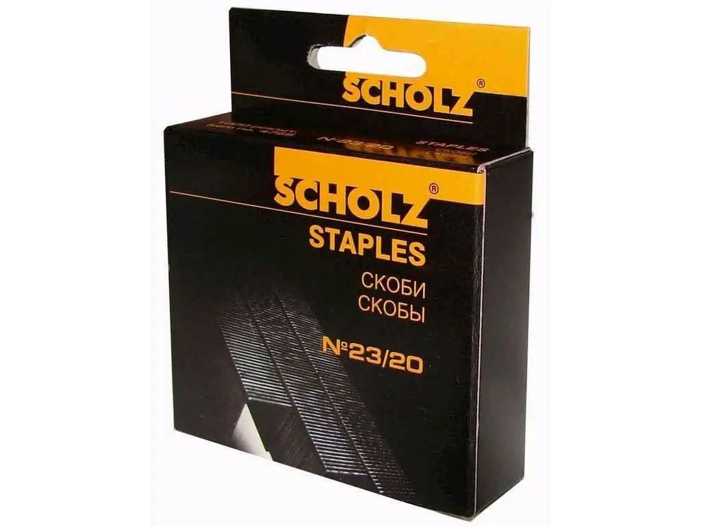 Скоби №23/20 для зшивача 1000шт у коробці 8*7*2см 4765 Scholz