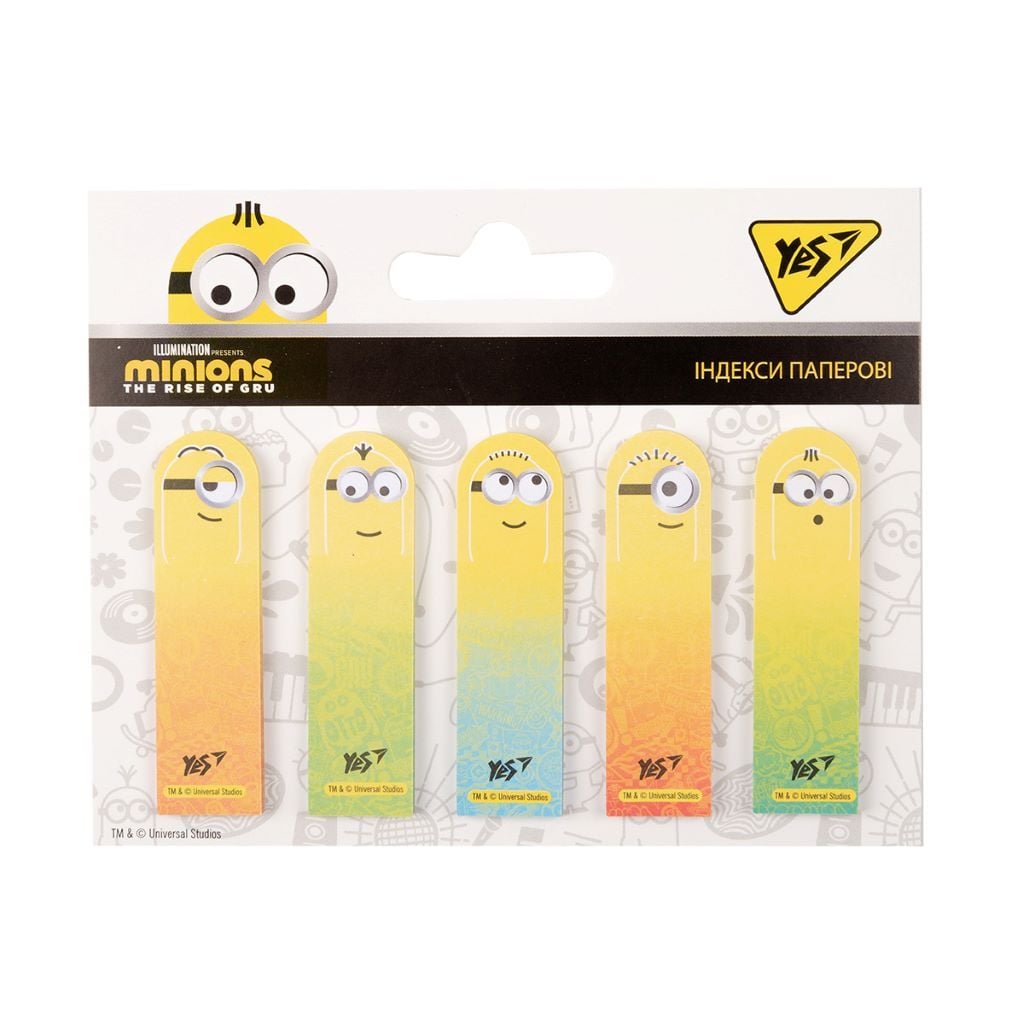 Стікери самоклеючі паперові Minions 50x15мм, 100шт  170281 Yes