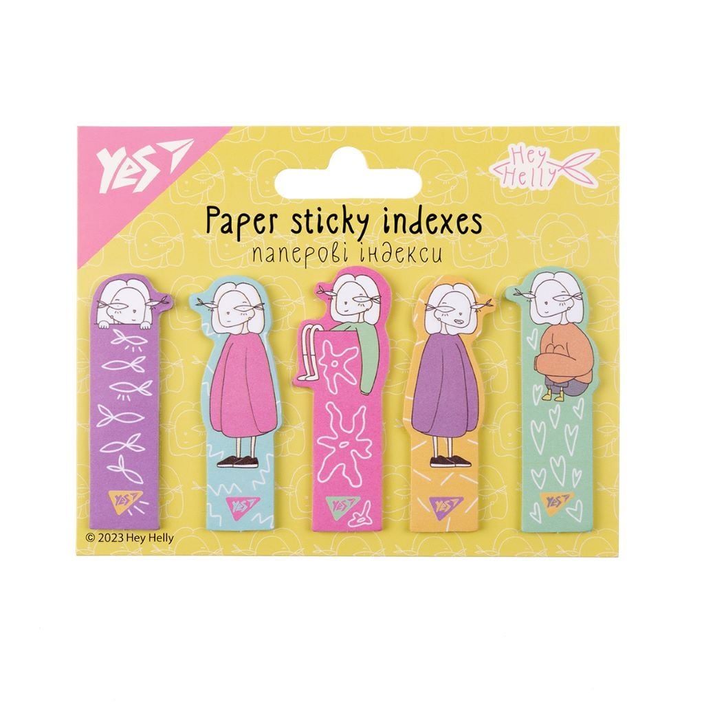 Стікери самоклеючі паперові "Неy Helly!", 56*20мм, 100шт  170396 Yes