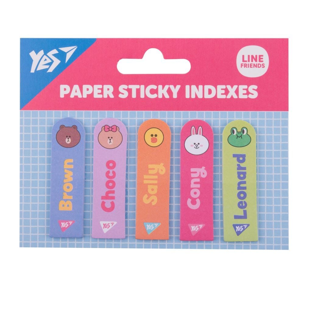 Стікери самоклеючі паперові "Line Friends", 55*15мм, 100шт  170410 Yes