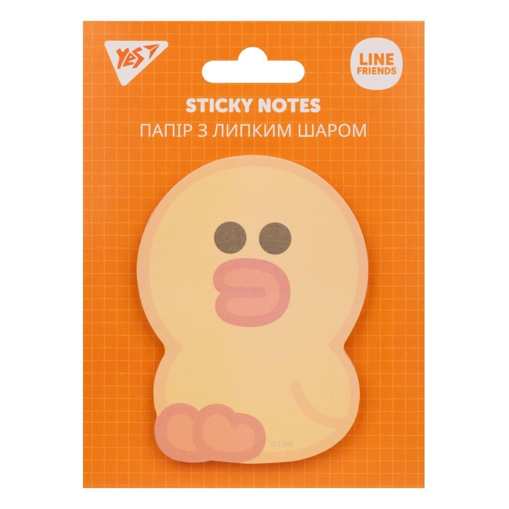 Папір для нотаток з липким шаром фігурний "Line Friends Sally", 40 аркушів  170333 Yes