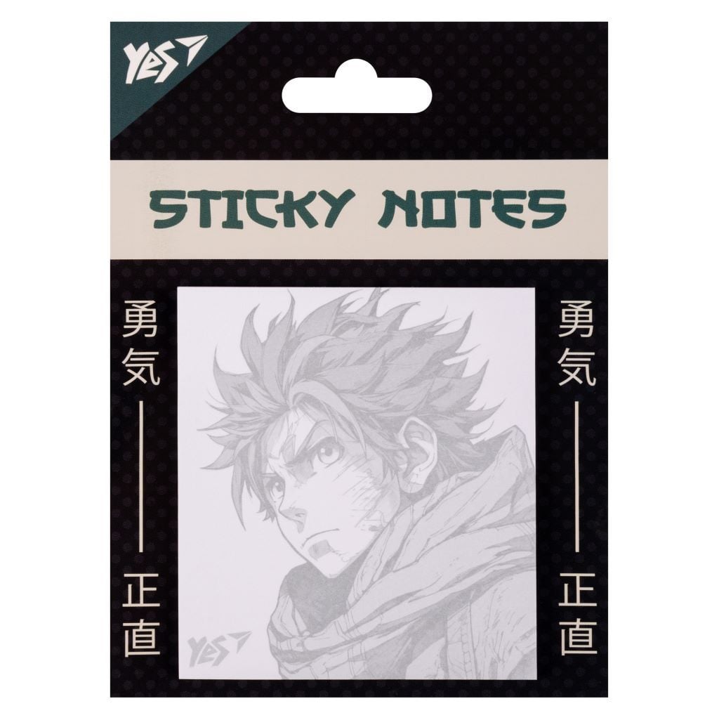 Папір для нотаток з липким шаром фігурний "Anime boy" 40 аркушів  170405 Yes