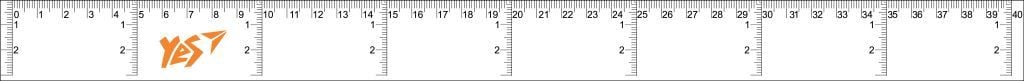 Лінійка пластик прозора 40см у пакеті 370459 Yes