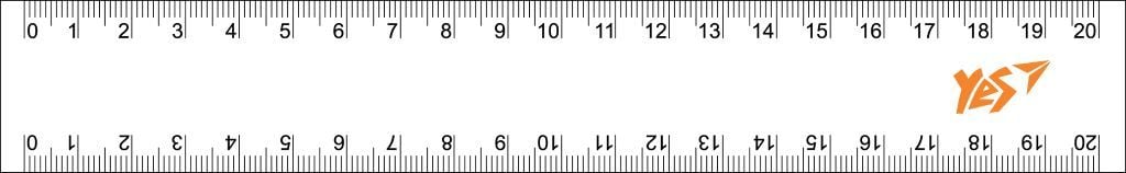 Лінійка пластик прозора 20см у пакеті 370331 Yes