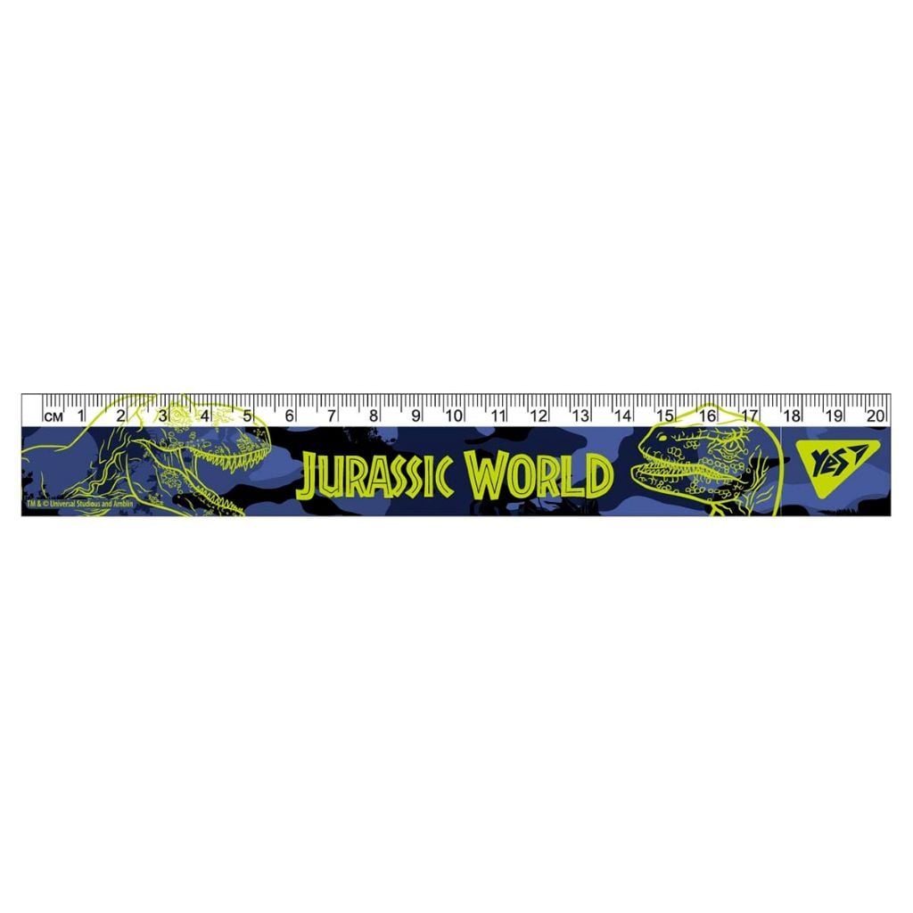 Лінійка пластик 20 см "Jurassic World"у пакеті  370583 Yes