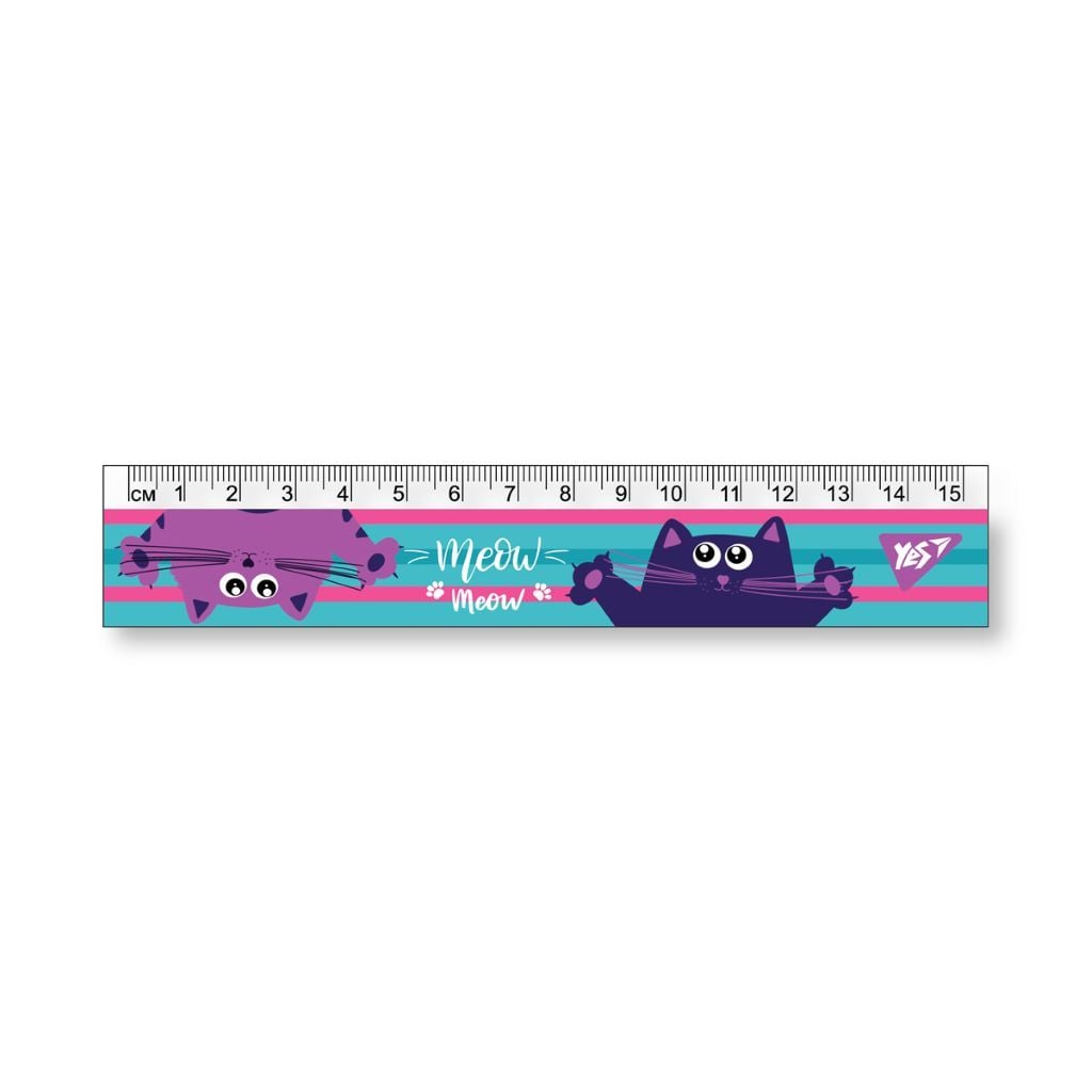 Лінійка пластик 15см Kittycon у пакеті  370594 Yes