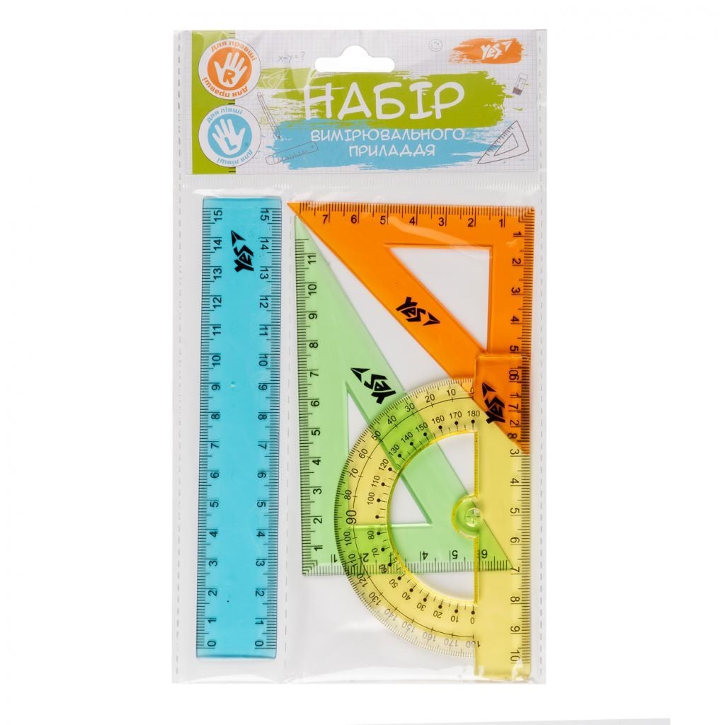 Вимірювальні приладдя пластик різнокольоровий 4шт у пакеті 22*12см 370264 Yes