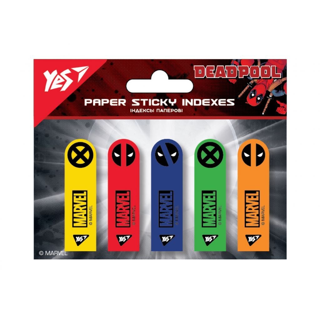 Стікери самоклеючі паперові Marvel.Deadpool 50x15мм 100шт 170313 Yes