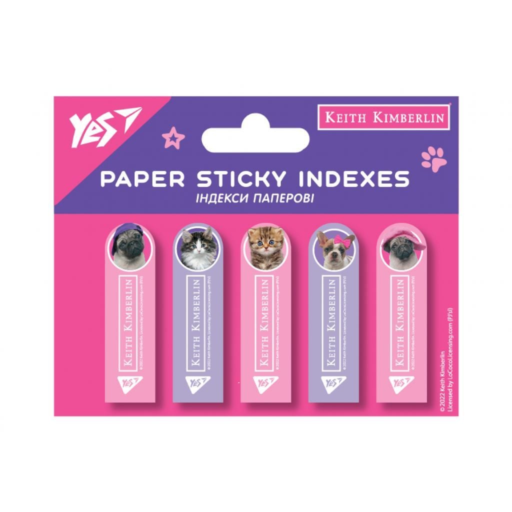 Стікери самоклеючі паперові Keith Kimberlin 50x15мм 100шт 170309 Yes