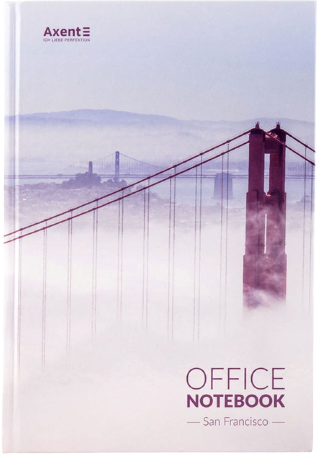 Зошит А4 192арк клітинка тверда картонна ламінірована обкладинка з малюнком San Francisco 8423-22-A Axent