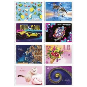 Альбом для малювання 30арк А4 на спіралі мікс видів CAB-33 Бріск