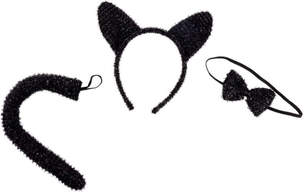 Обруч Котика хвіст метелик на резинці чорний у пакеті 33*24см 974506 Yes