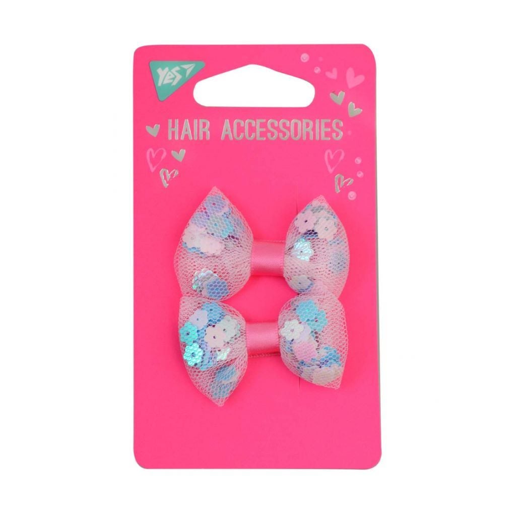 Заколка для волосся 3,5*4,5см з бантом 2шт у наборі на планшеті 707172 Yes