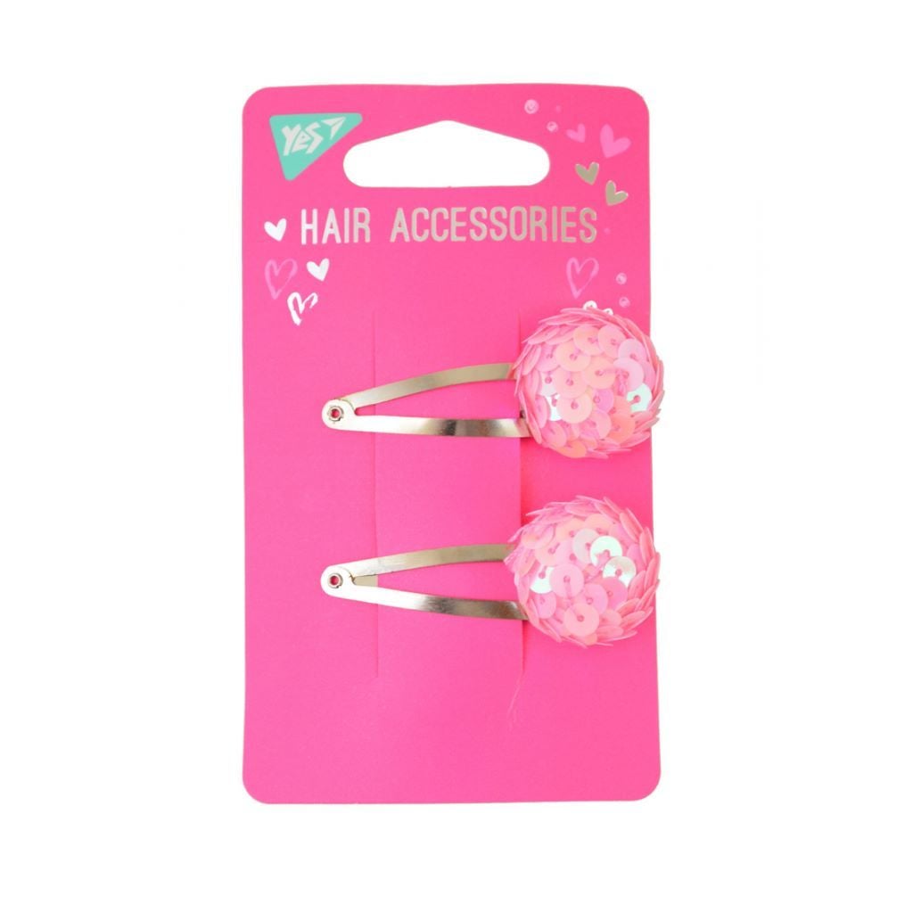 Заколка для волосся 2*6см з кульками на планшеті 707174 Yes