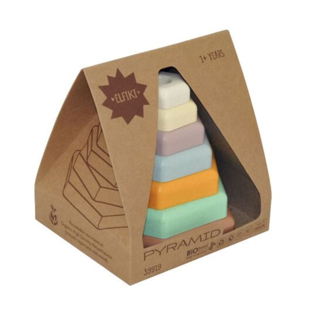 Пірамідка 7 кілець Elfika різнокольорова пластик в коробці 23*15см 39919 Тігрес