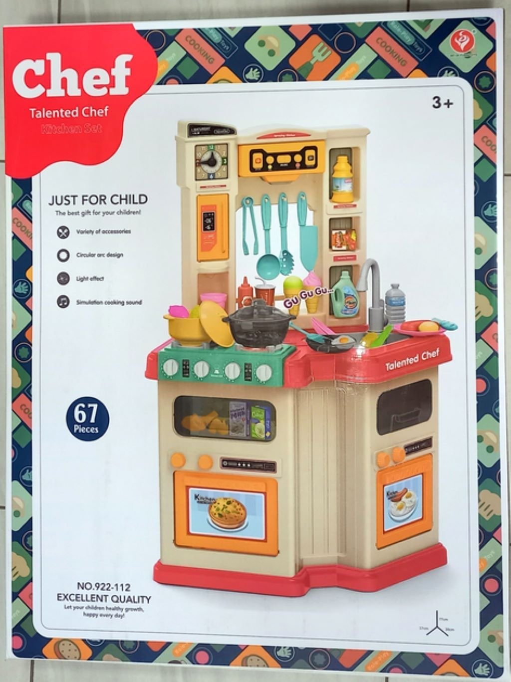 Кухня Chef 77*57*30см 67ел звук світло 2 види  у коробці 922-112/113 Bei di Yuan Toys