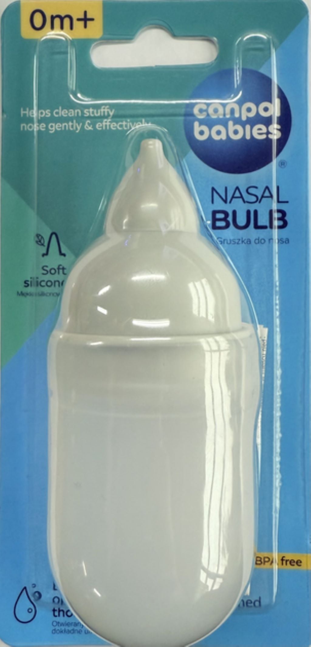 Аспiратор для носа силіконовий Canpol babies на планшеті 16*8см 56/621 canpol