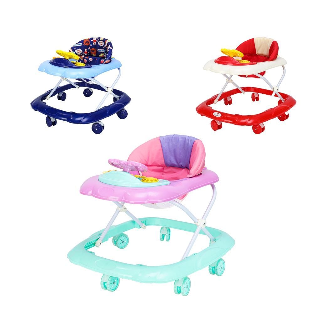 Ходунки з брязкальцями звук, регулювання висоти, 2 стопори, 6 колес 65*52*57см 3 кольори в пакеті BW2303 Joy