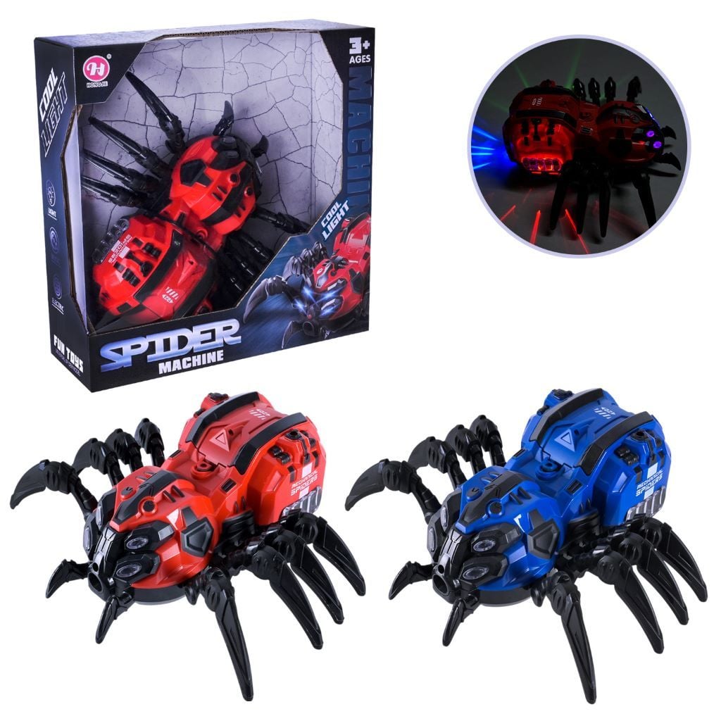 Павук на батарейках звук світло пластик в коробці 25*24,5*9см HJ918K Китай